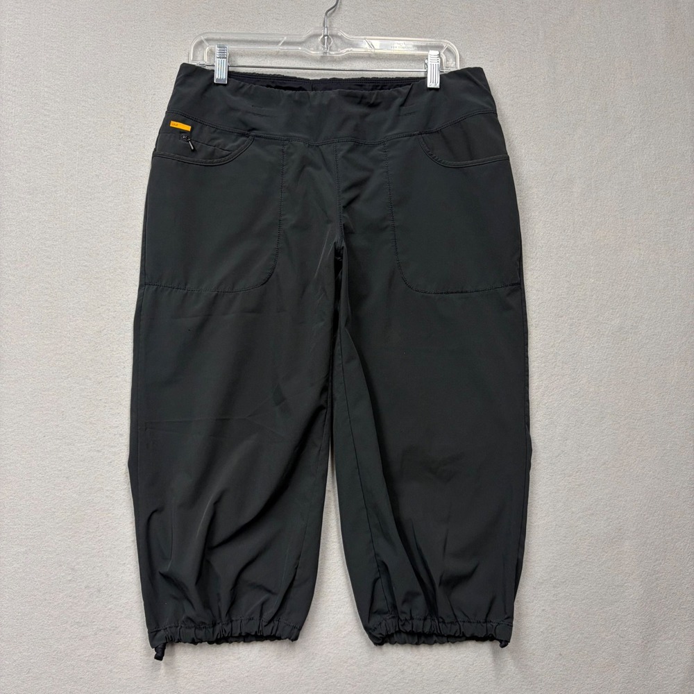 Lole Capri Pants Women Medium Black EPL-06-11 Water Repellent Recycled Stretch